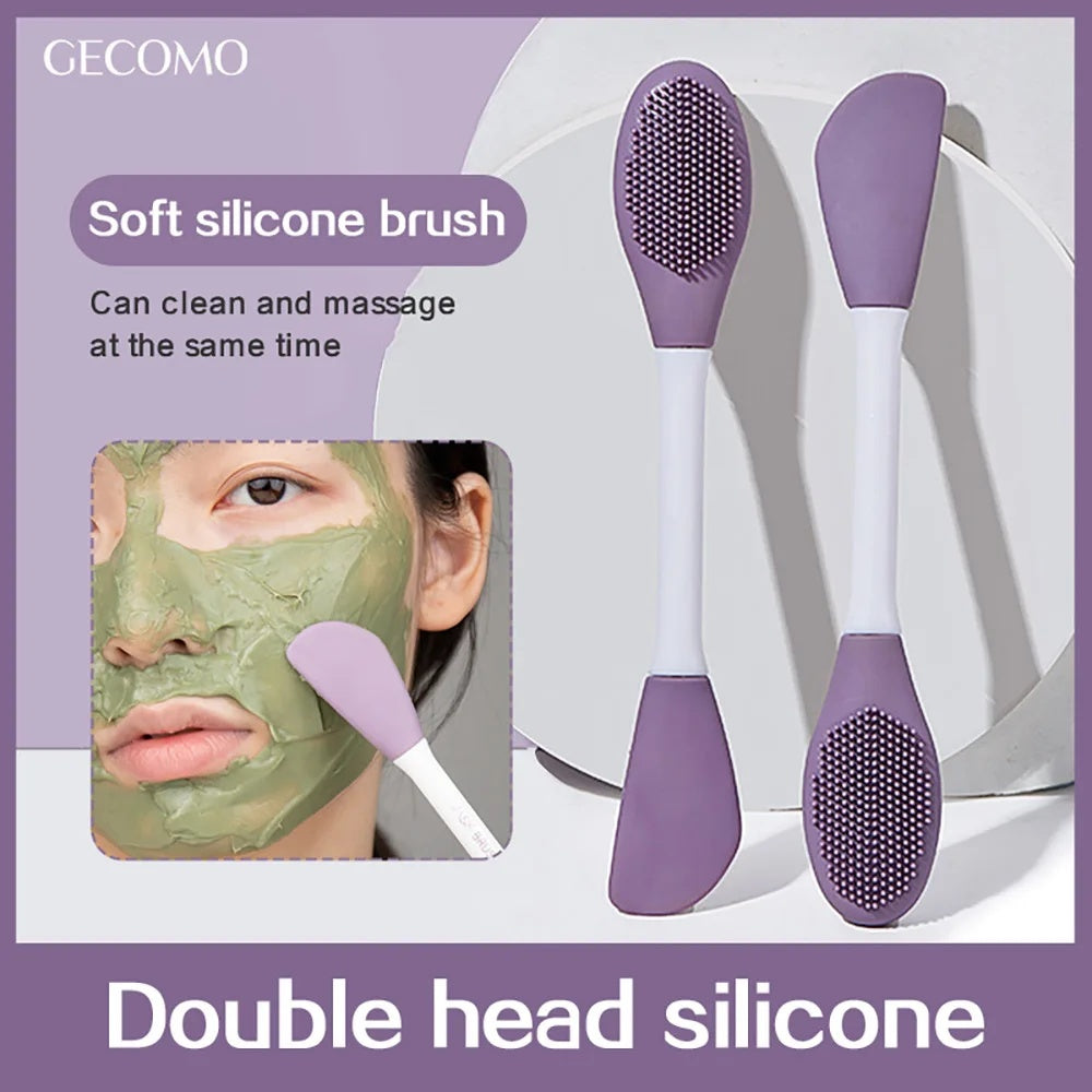 Double Head Silicone Facial Mask Brush