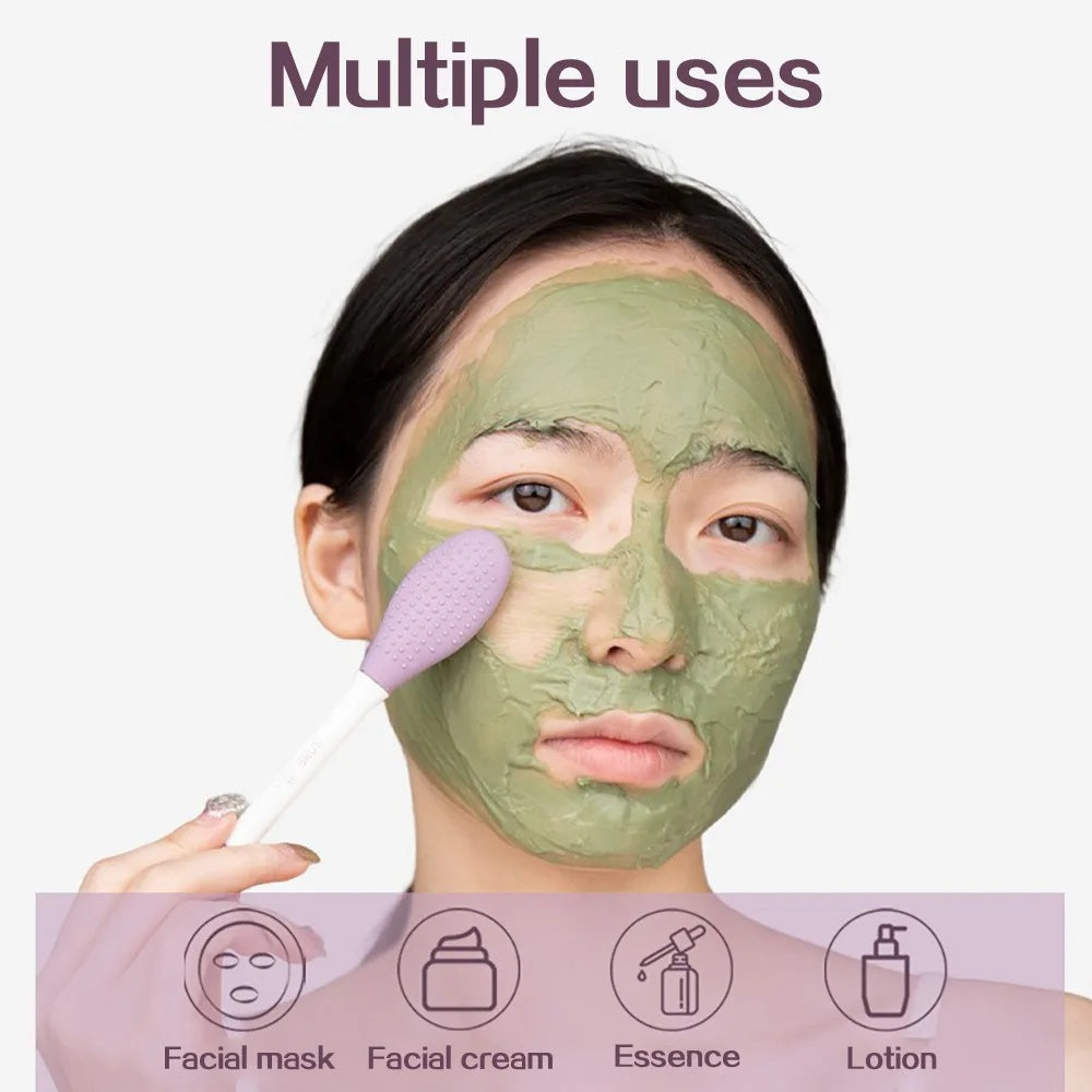Double Head Silicone Facial Mask Brush