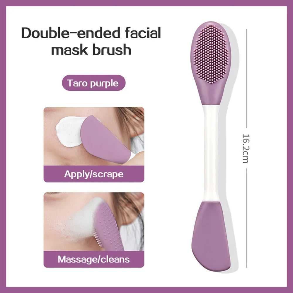 Double Head Silicone Facial Mask Brush