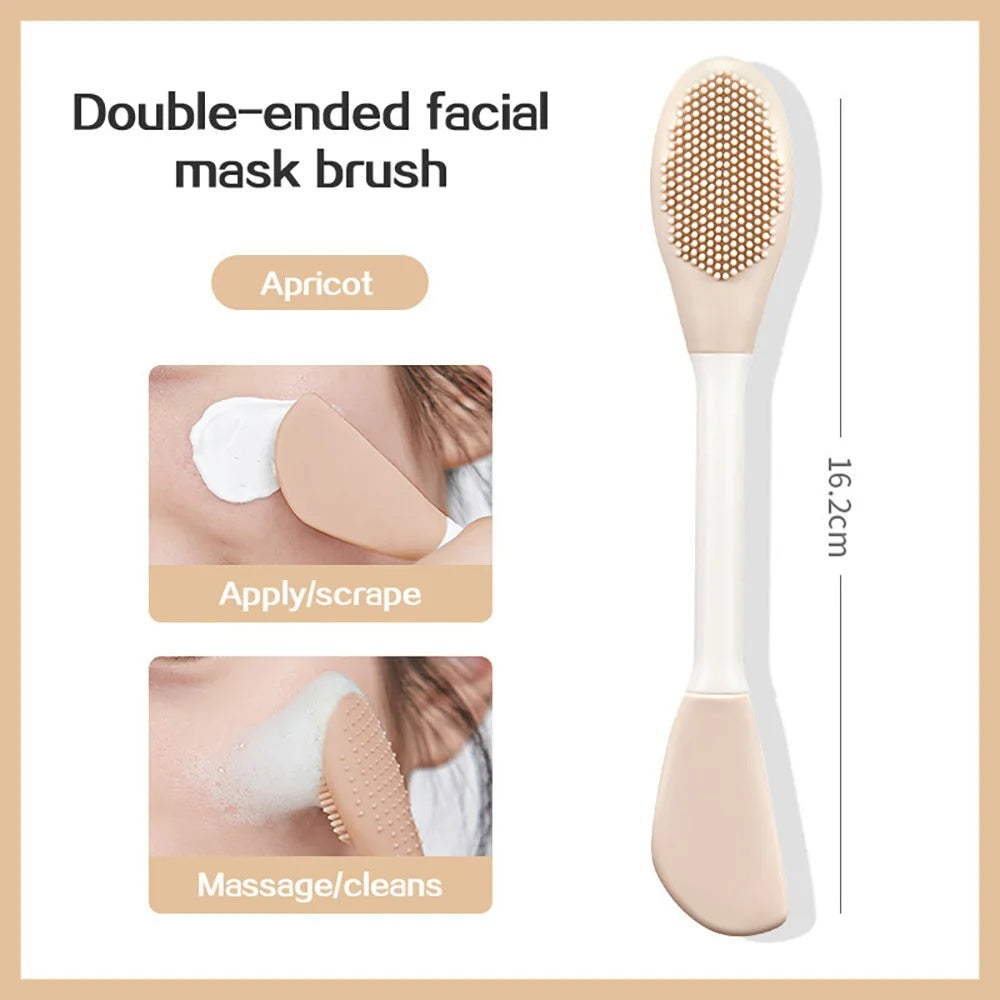 Double Head Silicone Facial Mask Brush