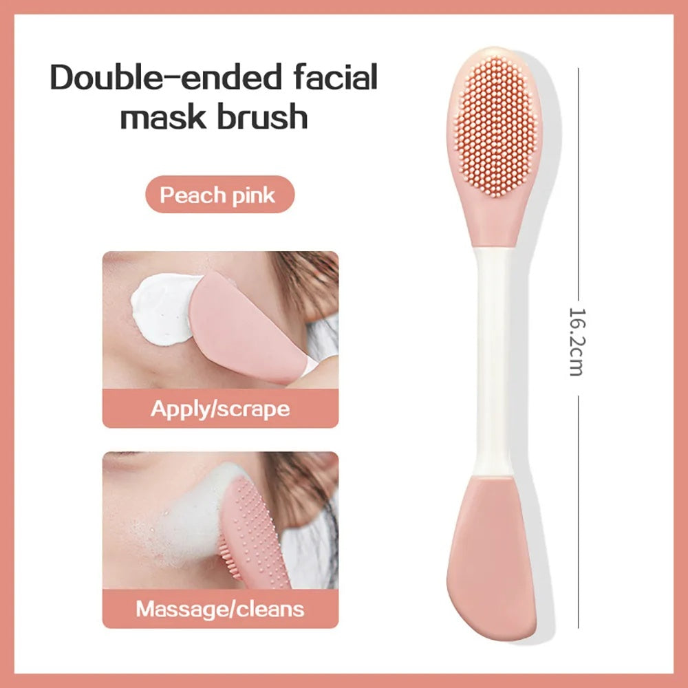 Double Head Silicone Facial Mask Brush